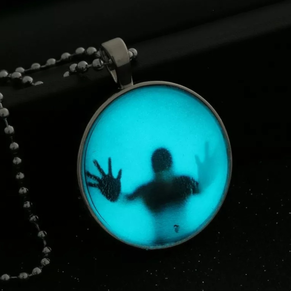 Glowing Foggy Man Necklace. New!